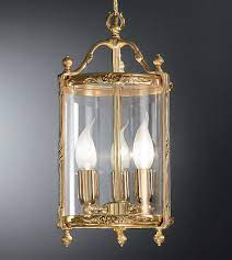 Brass And Glass Lantern Style