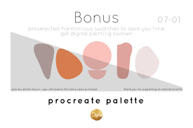 Procreate Palette Peach Pink Tones
