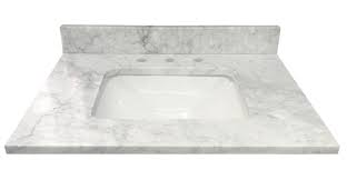 The kingston brass temple ton carranza marble vanity with sink and acrylic feet is designed to bring luxurious elegance to your home. Tile Top Bianco Carrara Marble 31 Single Bathroom Vanity Top Reviews Wayfair