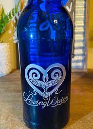 Blue Cobalt Glass Drinking Water Bottle