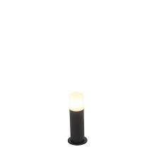 Standing Outdoor Lamp Black With Opal