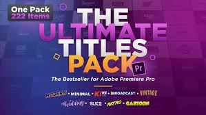 100% aman dan bebas dari virus. The Ultimate Titles Pack Premiere Pro By Digitalproducts669 Videohive