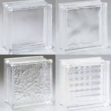 Clear Frosted And Textured Glass Block