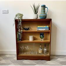 Vintage Bookcase With 2 Sliding Glass