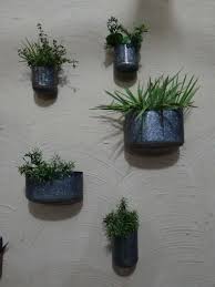 Galvanised Indoor Wall Planters With