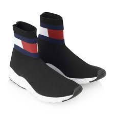 Tommy Hilfiger Girls Black Sock Sneakers
