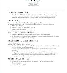 Summer Internship Resume Objective Internship Resume Objectives Full