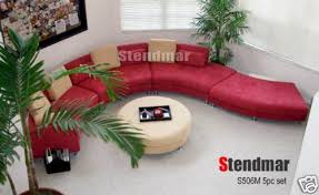 5pc Modern Round Sectional Gray