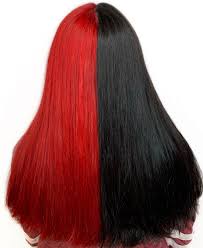 The two tone hair styles have become the latest buzz in the global fashion industry, and continues to add uniqueness and style to your appearance. Split Tone Red Black Hair Black Red Hair Hair Color For Black Hair Red Hair Outfits
