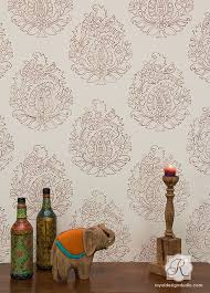 Indian Paisley Wall Stencil Projects