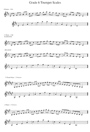 Grade 6 Trumpet Scale Sheet Download Printable Pdf
