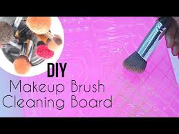 diy makeup brush cleaning board
