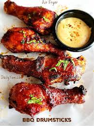 Air Fryer Chicken Drumsticks Bbq Rub With Coffee And Garlic Daily Yum gambar png