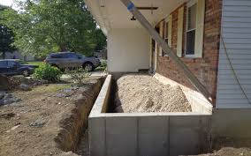 Poured Concrete Front Porch Foundation