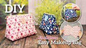 diy easy makeup bag cosmetic pouch