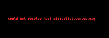 not resolve host mirrorlist centos org