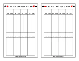 printable chicago bridge scoresheet