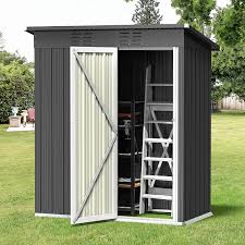 aiho 5 x 3 metal outdoor storage shed