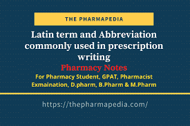 latin term and abbreviation commonly