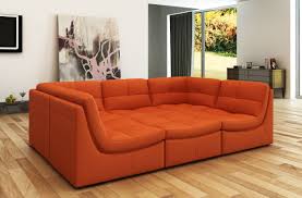 tufted leather curved corner sofa