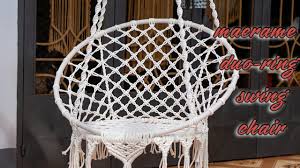 macrame duo ring swing chair step by