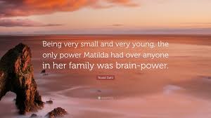 roald dahl e being very small and