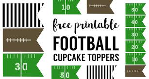 football cupcake toppers free printable