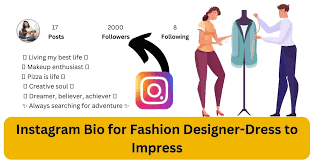 insram bio for fashion designer