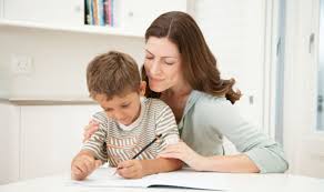 Parents Helping Their Children Do Homework Royalty Free Stock     Parents helping children in homework