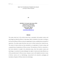 amazing essay benefits of science essay example and papers on pdf now that technology transfer has failed an essay in african pdf now that technology transfer