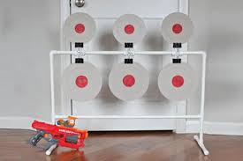 As my boys gets older, their interests in toys change, often daily. Diy Nerf Target Made From Pvc And Paper Plates That Spins