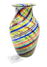 Multicolored Murano Glass Vase Arkel