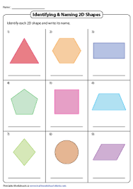 identifying and naming 2d shapes worksheets