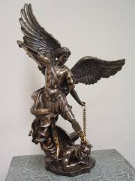 arch angel michael bronze statue