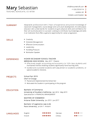 Companies want to hire professionals with years of experience but then how in the world are you supposed. Secondary School Teacher Resume Sample 2021 Writing Tips Resumekraft