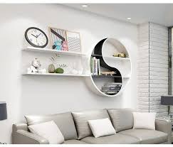 White And Black Wall Mounted Round Cube