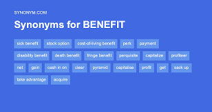 another word for benefit synonyms