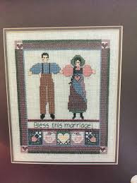 2 Charts Bless This Marriage Cross Stitch Chart Design