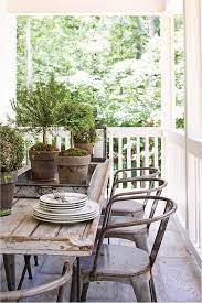Rustic Plank Patio Dining Table With