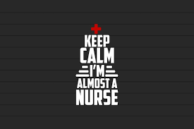 keep calm i m almost a nurse poster