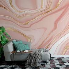 pink marble wall mural pvc free wall