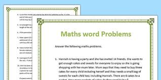 Maths Problem Solving Worksheets