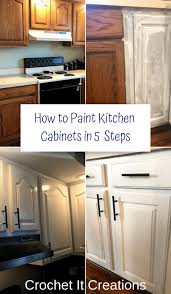 It typically works best to either have the floor and cabinetry match or make the contrast dramatic enough so that it looks intentional. How To Paint Kitchen Cabinets In 5 Steps Crochet It Creations