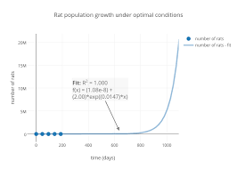 Rat Population Growth Under Optimal Conditions Scatter