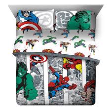 Multi Marvel Comic Cool Queen Bed Set