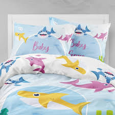 baby shark bedding set personalized bed