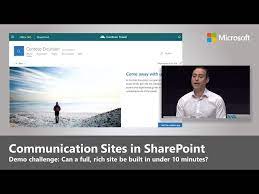sharepoint communication sites how to