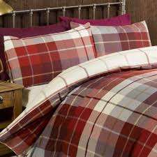 Red Duvet Covers Flannelette Brushed