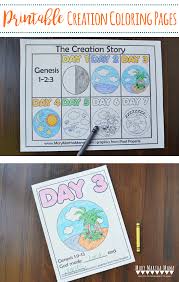 On the seventh day of creation god rested. Creation Coloring Pages Help Kids Learn The Story Mary Martha Mama