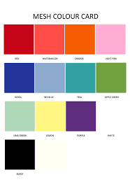 Colour Chart Ic Fashion Melbourne Premium Supplier Of